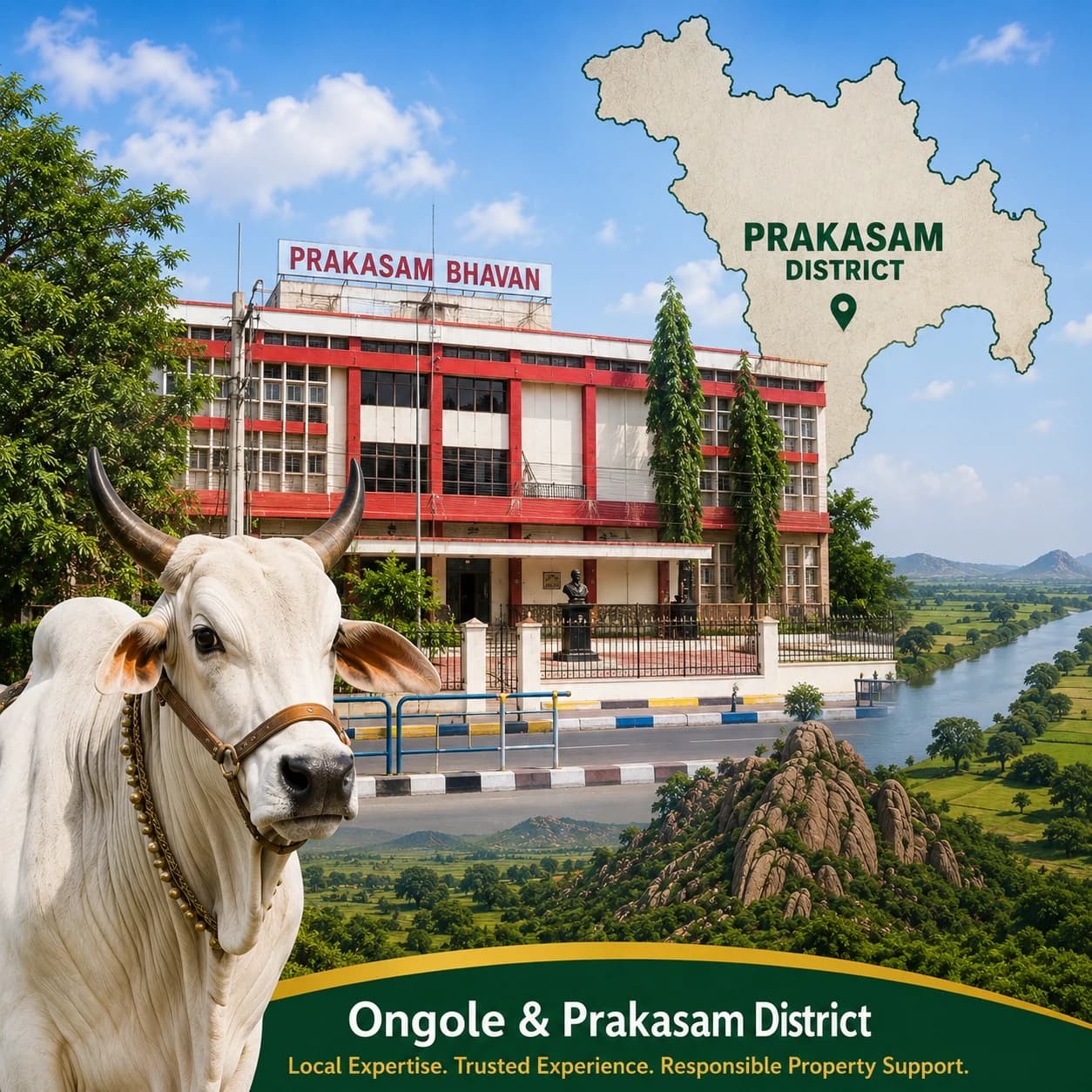 Prakasam Bhavan in Ongole, Prakasam District